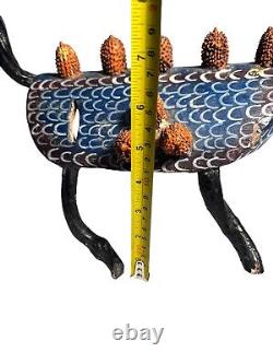 Vintage Mexican Alebrijes Folk Art Carved Wood Mystical Happy Human Animorphic