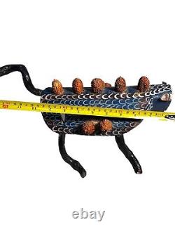 Vintage Mexican Alebrijes Folk Art Carved Wood Mystical Happy Human Animorphic
