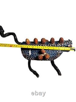 Vintage Mexican Alebrijes Folk Art Carved Wood Mystical Happy Human Animorphic