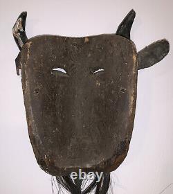 Vintage, Mexican Ceremonial Mask, The Devil, Hand Carved, Folk Art, Festival