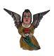 Vintage Mexican Folk Art Carved Wood Hand Painted Full Wing / Body Angel 12