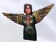 Vintage Mexican Folk Art Carved Wood Painted Winged Full Wall Angel 15