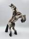 Vintage Mexico Folk Art Rearing Horse Hand Carved & Painted Wood Sculpture Read