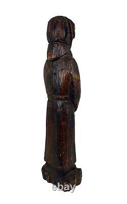 Vintage Mid Century / Folk Art Hand Carved Wood Spanish Figurine / Spain