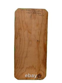 Vintage Murray Gallant Cape Breton Nova Scotia Folk Art Carved Wooden Red Bird