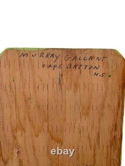 Vintage Murray Gallant Cape Breton Nova Scotia Folk Art Carved Wooden Red Bird