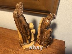 Vintage Nazareth Hand Carved Wood Figurine Jesus Wise Man Joseph Folk Art Christ