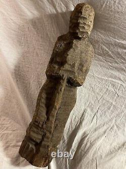 Vintage Original Folk Art Carved Wooden Abstract Sculpture
