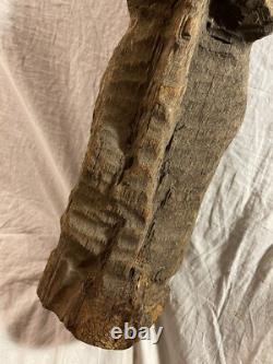 Vintage Original Folk Art Carved Wooden Abstract Sculpture
