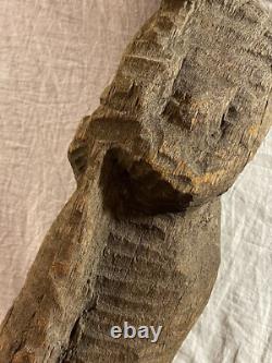 Vintage Original Folk Art Carved Wooden Abstract Sculpture