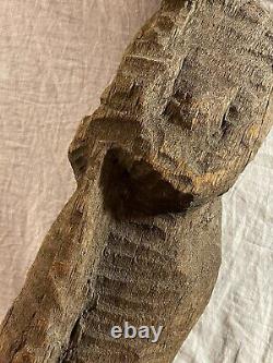 Vintage Original Folk Art Carved Wooden Abstract Sculpture