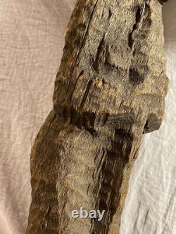 Vintage Original Folk Art Carved Wooden Abstract Sculpture