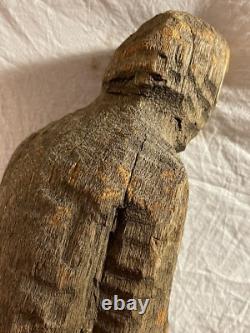 Vintage Original Folk Art Carved Wooden Abstract Sculpture