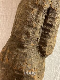 Vintage Original Folk Art Carved Wooden Abstract Sculpture