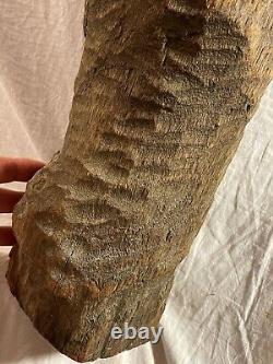 Vintage Original Folk Art Carved Wooden Abstract Sculpture