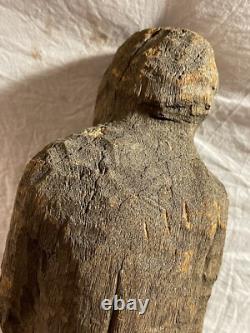 Vintage Original Folk Art Carved Wooden Abstract Sculpture