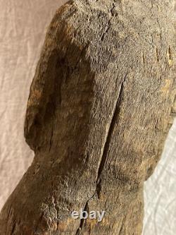 Vintage Original Folk Art Carved Wooden Abstract Sculpture
