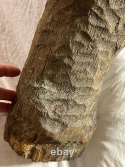 Vintage Original Folk Art Carved Wooden Abstract Sculpture