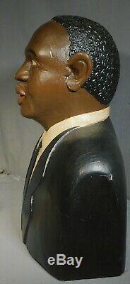 Vintage Outsider Folk Art Wood Carving Sculpture PAUL WEIR Martin Luther King Jr