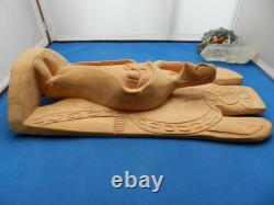 Vintage Primitive Folk Art Hand Carved 13 Santo, CHRIST/CRISTO, SACRED HEART