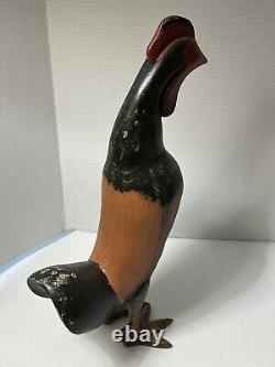 Vintage Rooster Folk Art. Beautiful Hand Carved. 20