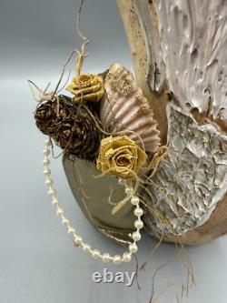 Vintage Santa Wood Carved Folk Art Sculpture By Artist