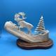 Vintage Signed Moose Antler Carving. Signed By T. Goosen. 1992