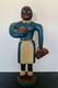 Vintage Southern Wood Black Folk Art Hand Carved Woman, 18 High