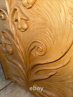Vintage Tree Interpretive Folk Art Wall Hanging Wood Rustic Hand Carved OOAK