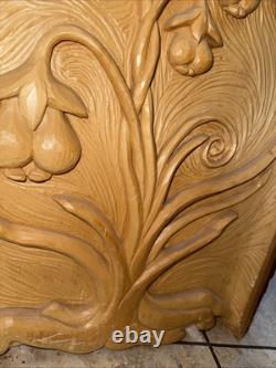 Vintage Tree Interpretive Folk Art Wall Hanging Wood Rustic Hand Carved OOAK