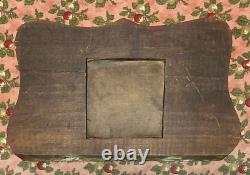 Vintage WWII Military Folk ArtAfrican American Soldier PhotoOOAK Carved Frame