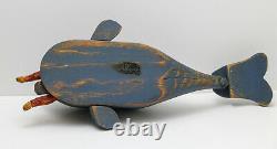 Vintage Wolf Creek Folk Art Wooden Jonah & The Whale. Eldora, Iowa