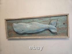 Vintage Wood Carved Whale Art original work -New Egland folk artist J. Gibson #3 Vintage Wood Carved Whale Art original work -New Egland folk artist J. Gibson #3