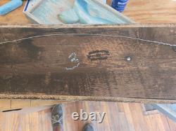 Vintage Wood Carved Whale Art original work -New Egland folk artist J. Gibson #3