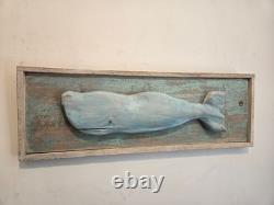 Vintage Wood Carved Whale Art original work -New Egland folk artist J. Gibson #3 Vintage Wood Carved Whale Art original work -New Egland folk artist J. Gibson #3