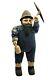 Vintage Wooden Folk Art Figurine Hand Carved Man Gardener Statue Figurine 15'