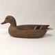 Vintage Wooden Mallard Duck Decoy Hand Carved, Wpm Marked, Folk Art Waterfowl
