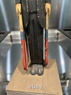 Vintage folk art Wooden Hand Carved/painted Patriotic Abe Whirligig