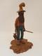 Vintage Folk Art Hand Carved Wood Sculpture Old Moonshiner Man Whiskey Gun Kk 88