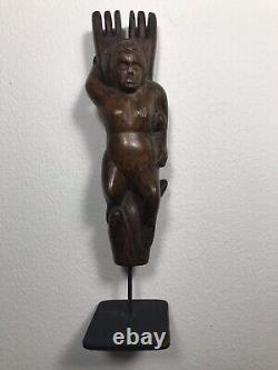 Vintage guatemala slingshot wood carving folk art