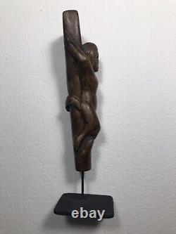 Vintage guatemala slingshot wood carving folk art