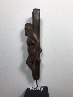 Vintage guatemala slingshot wood carving folk art