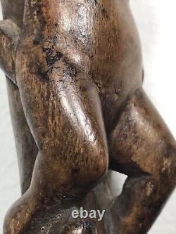 Vintage guatemala slingshot wood carving folk art