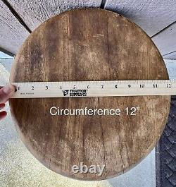 Vintage hand carved wood folk art legs/feet stool RARE