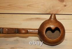 Vintage hand carved wood mug ladle