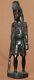 Vintage Hand Carving Wood African Hunter Statuette