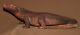 Vintage Hand Carving Wood Lizard Komodo Dragon Figurine