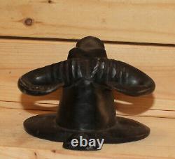 Vintage hand carving wood wall hanging water buffalo head figurine