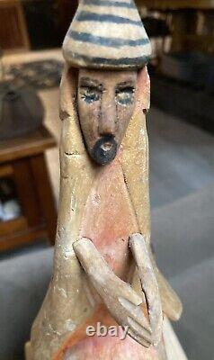 Vintage wood carving folk art