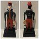Vntg Folk Art Americana Wood Carved Civil War Army Signalman Soldier Whirligig